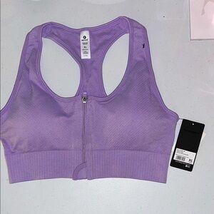 90 Degree By Reflex Purple Racerback Sports Bra